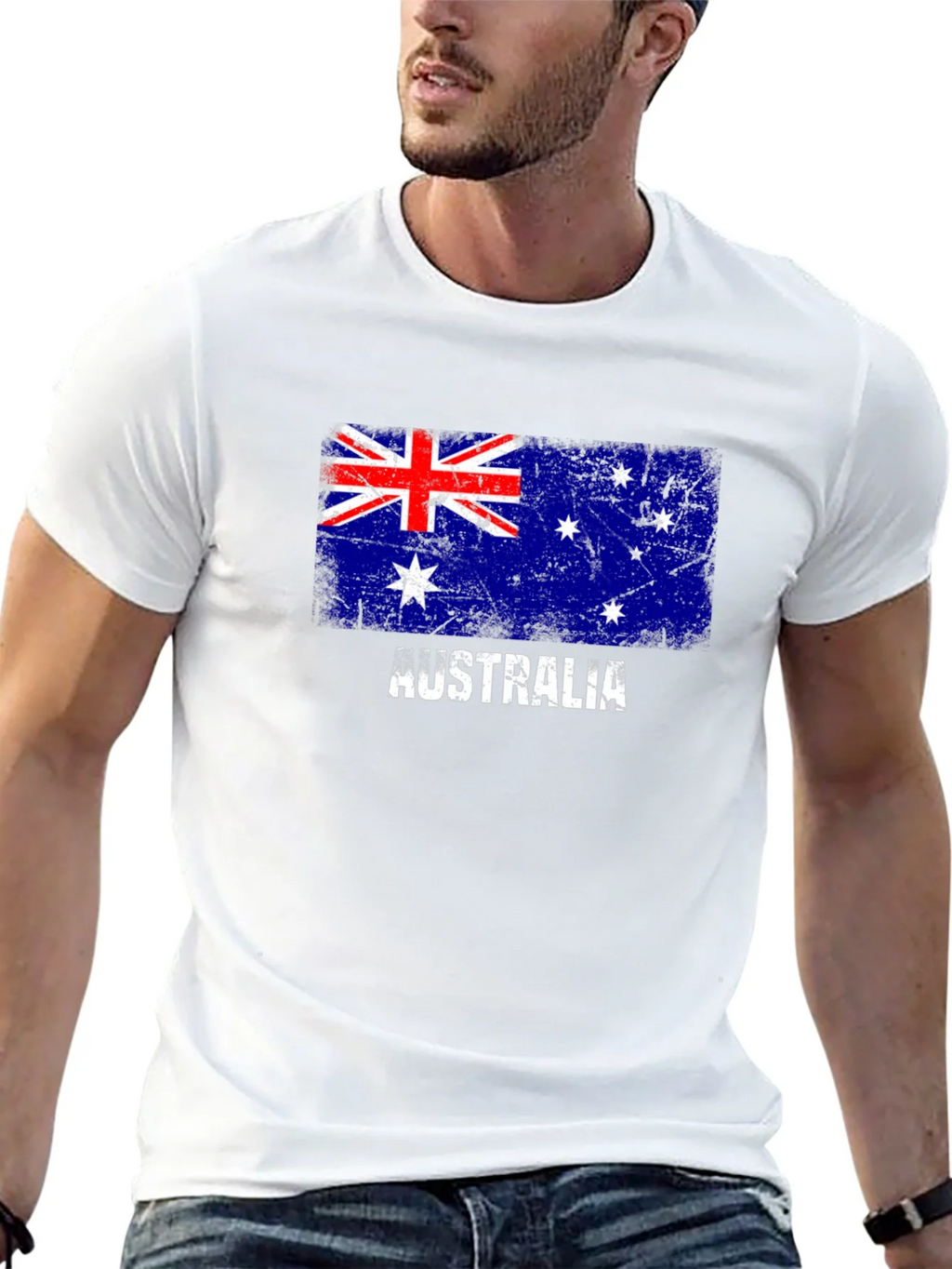 Australia Flag Distressed Graphic T-Shirt product image 12