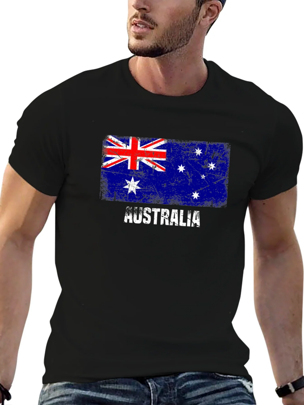 Australia Flag Distressed Graphic T-Shirt product image 6