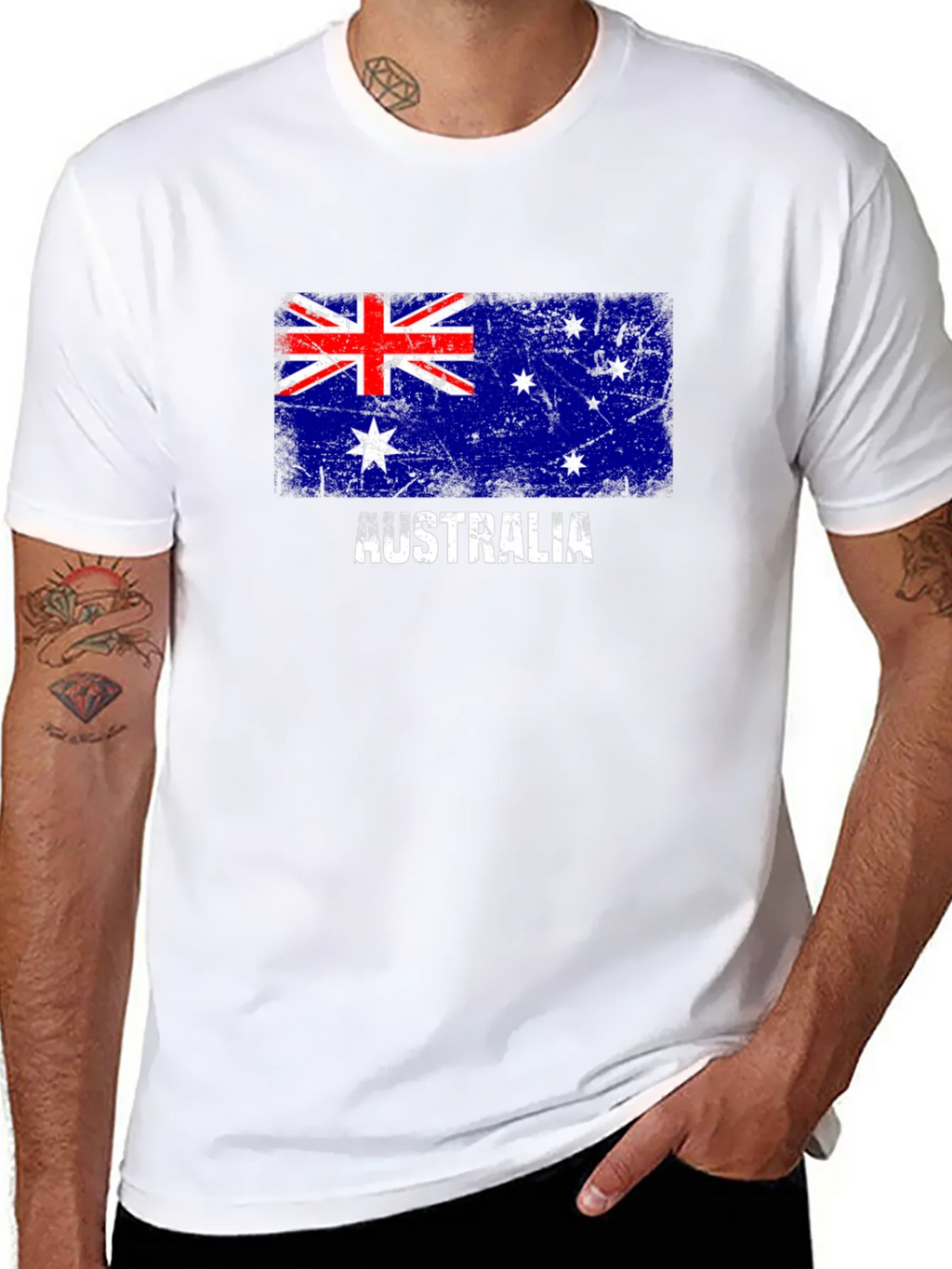 Australia Flag Distressed Graphic T-Shirt product image 7