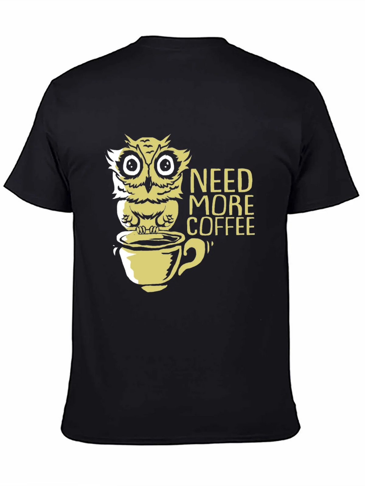 Need More Coffee Owl Graphic Tee - Black product image 3