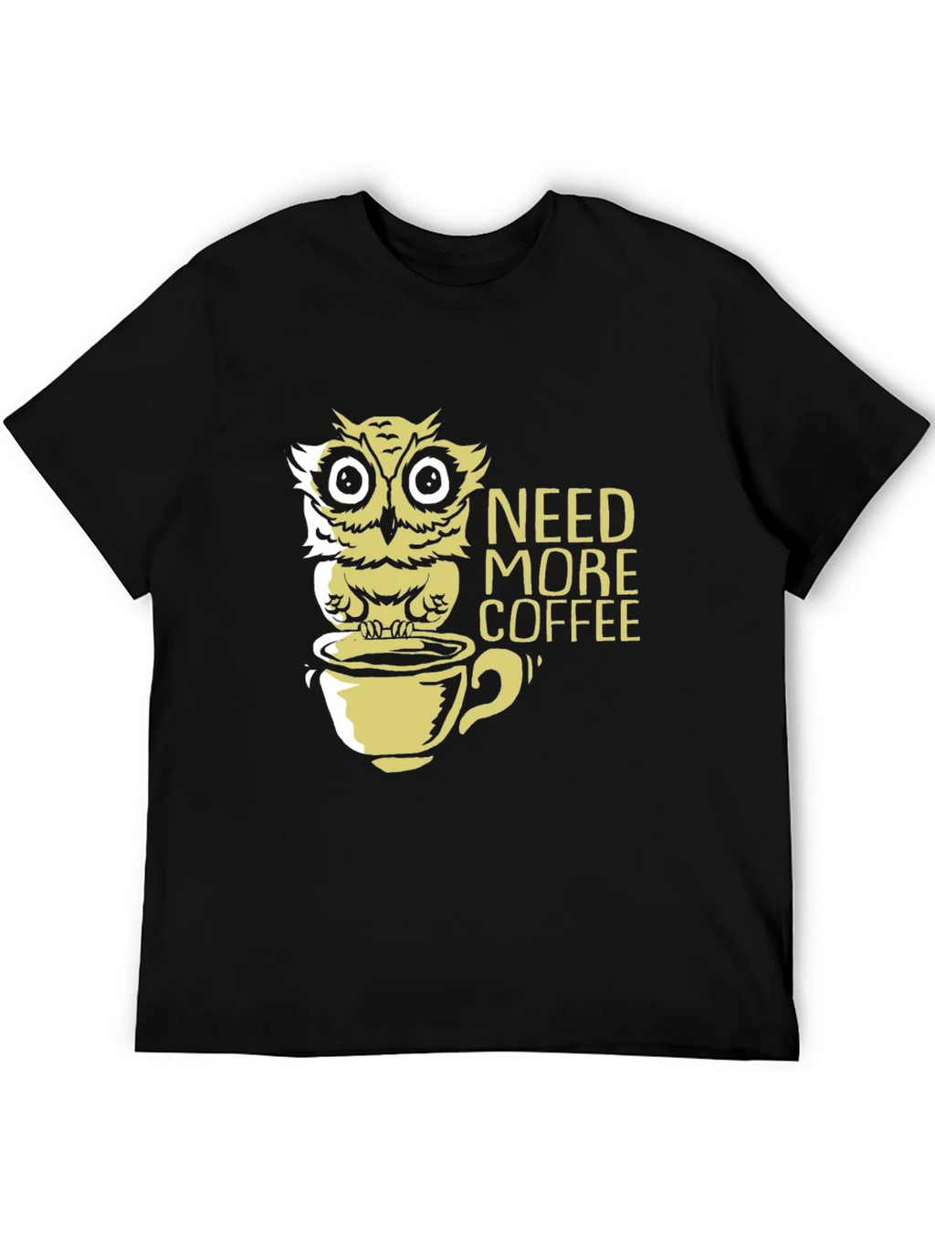 Need More Coffee Owl Graphic Tee - Black product image 4