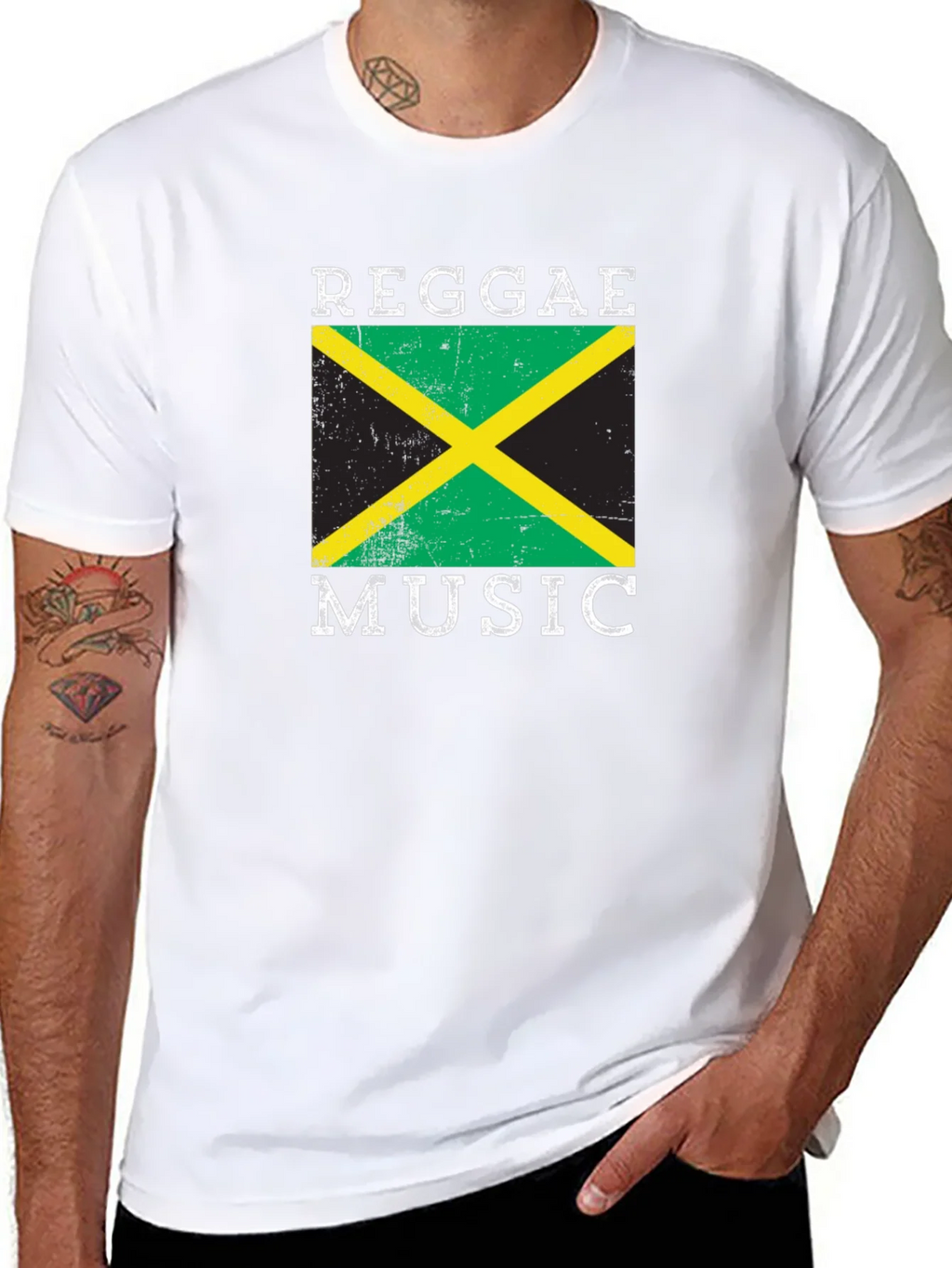 Reggae Music Jamaica Flag Graphic T-Shirt product image 5