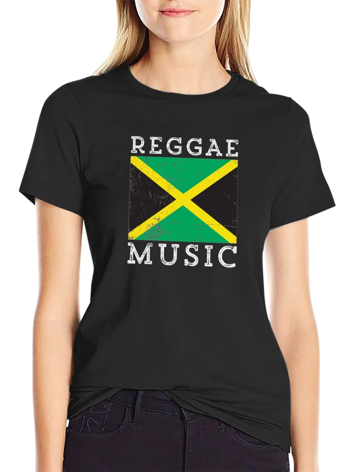 Reggae Music Jamaica Flag Graphic T-Shirt product image 2