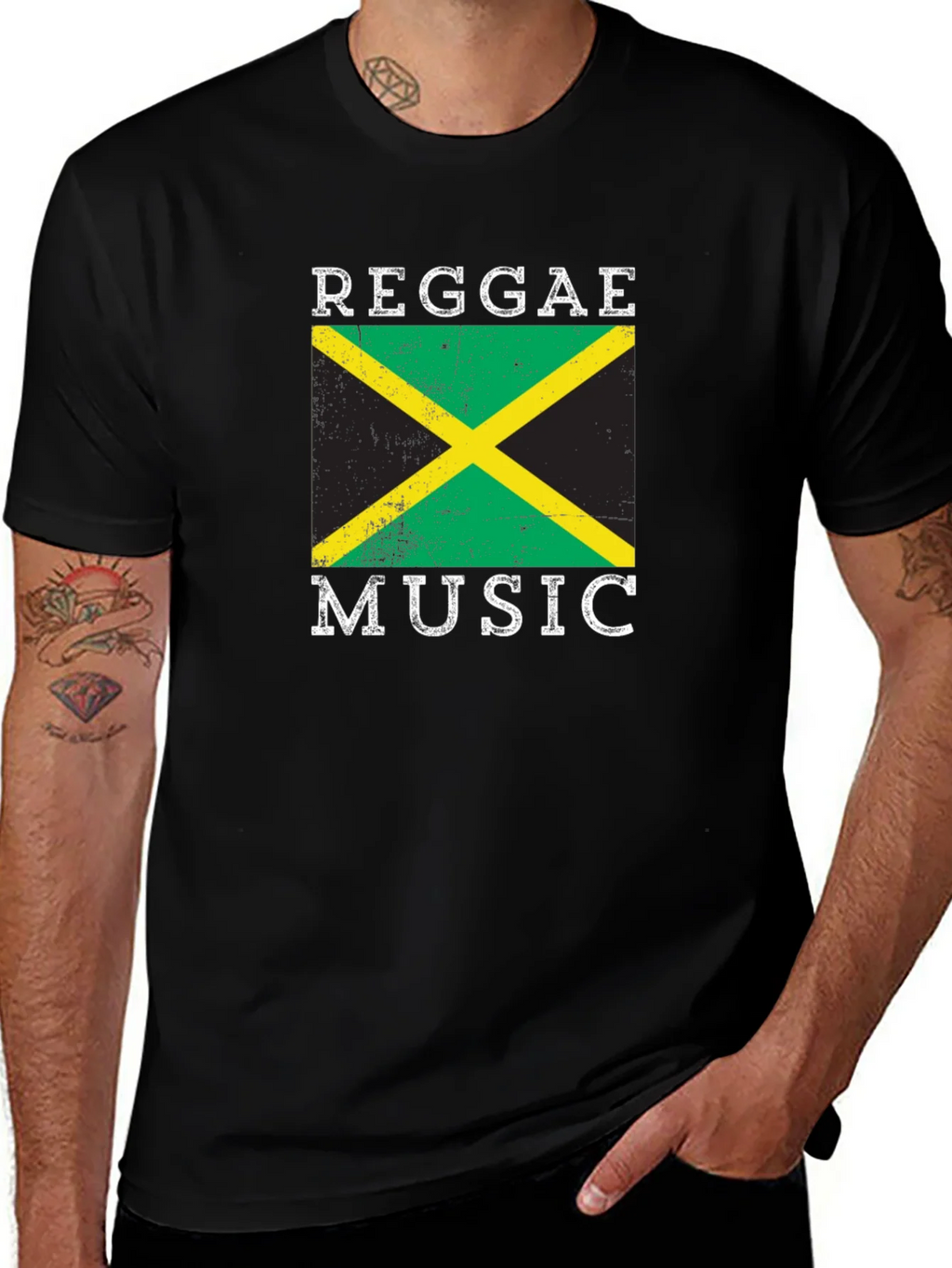 Reggae Music Jamaica Flag Graphic T-Shirt product image 1