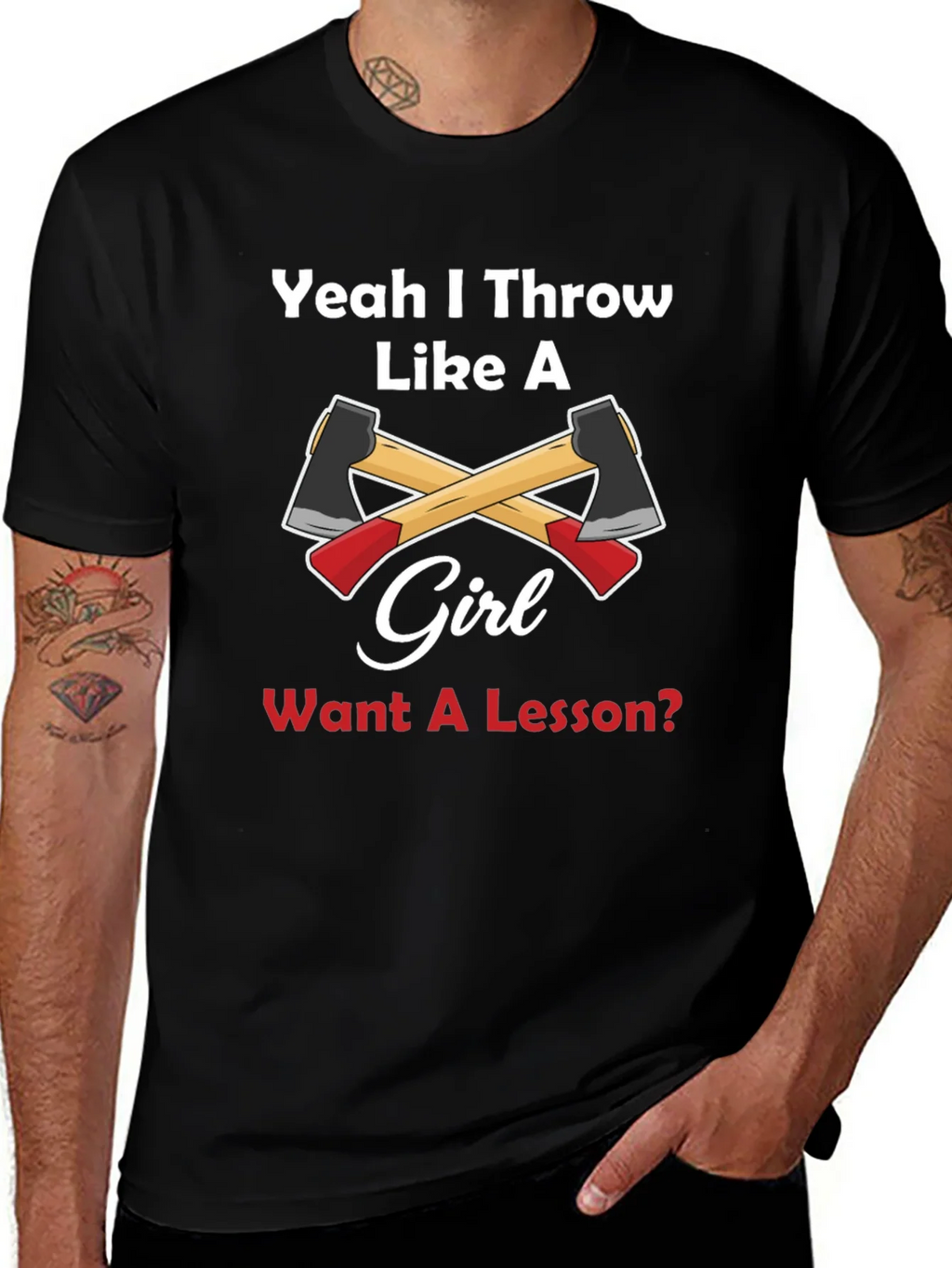 Yeah I Throw Like A Girl Axe Throwing T-Shirt product image 1
