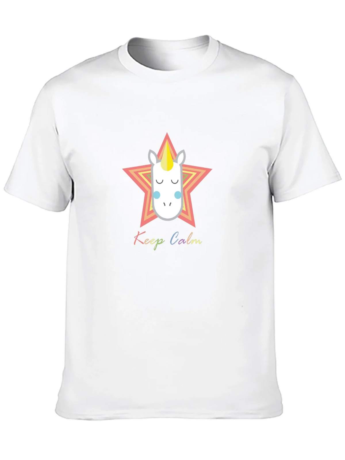 Keep Calm Unicorn Graphic Tee - Black Cotton Blend product image 9