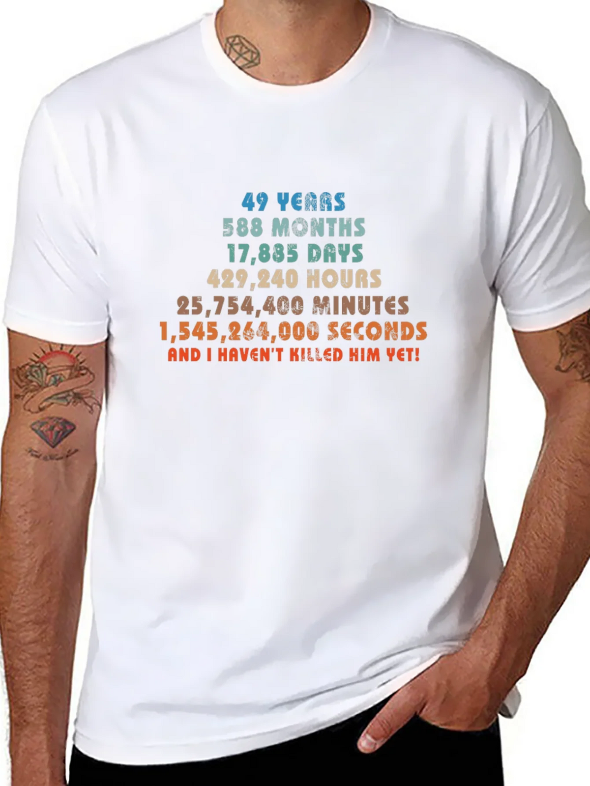49 Years & Counting T-Shirt - Anniversary Humor product image 7