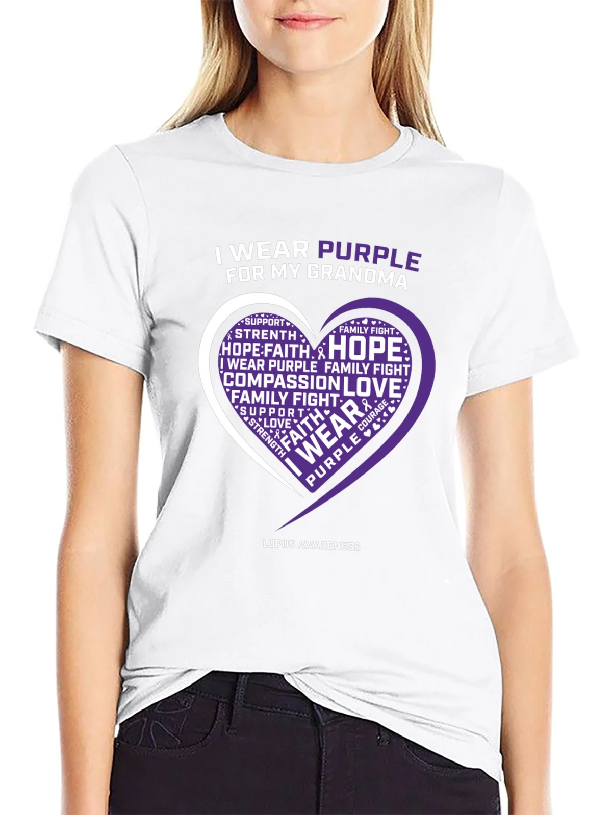 Purple Awareness T-Shirt - I Wear for My Grandma product image 5
