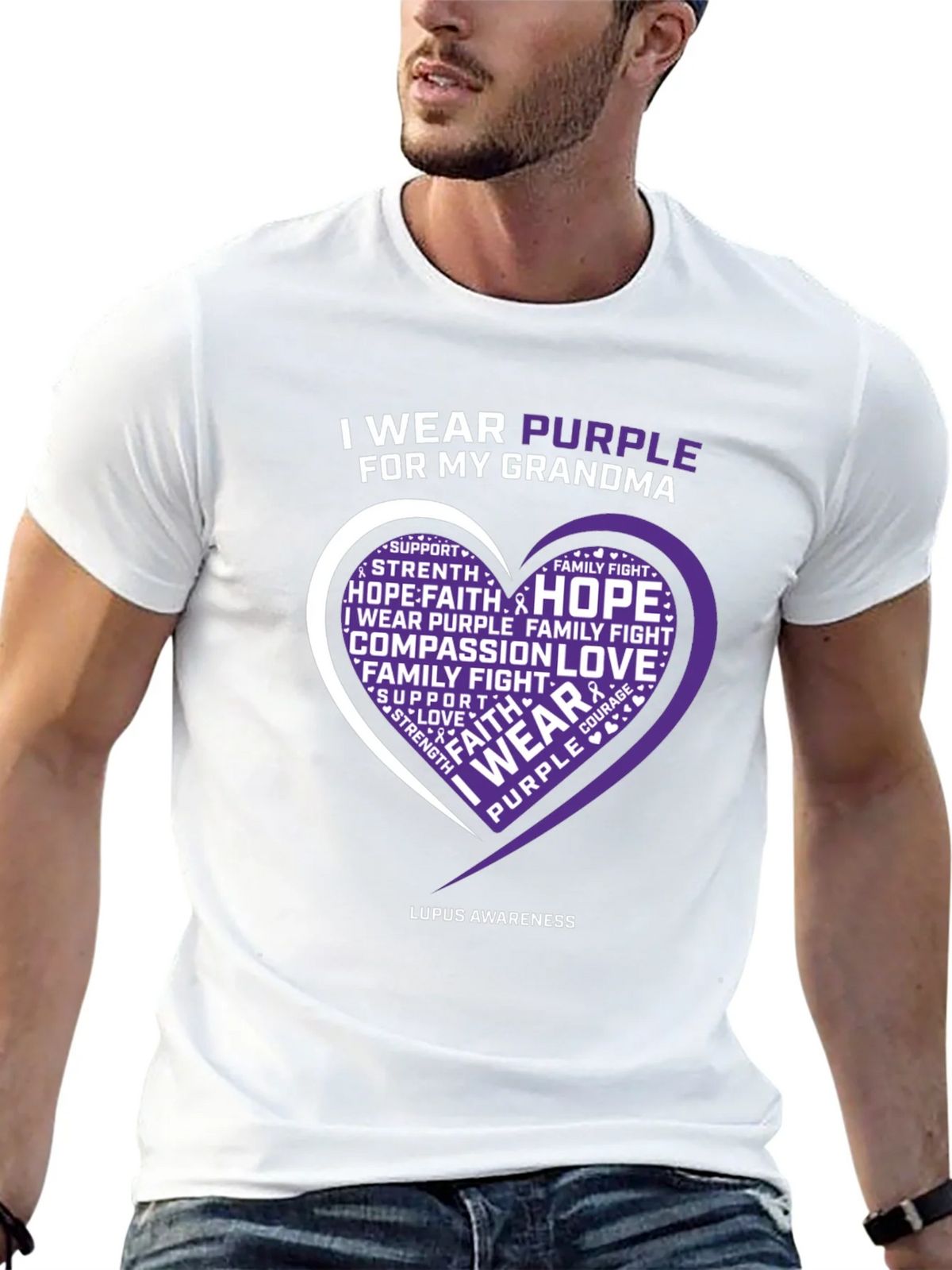 Purple Awareness T-Shirt - I Wear for My Grandma product image 6