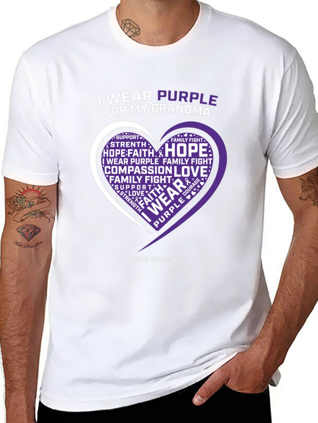 Purple Awareness T-Shirt - I Wear for My Grandma product image 4