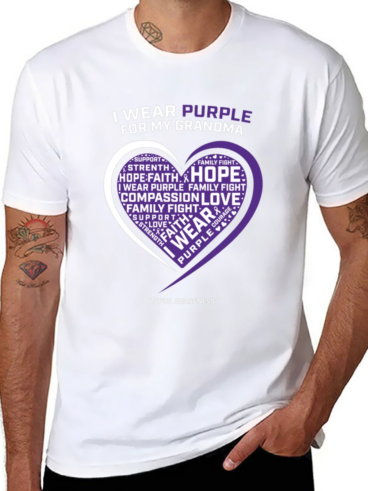 Purple Awareness T-Shirt - I Wear for My Grandma product image 4