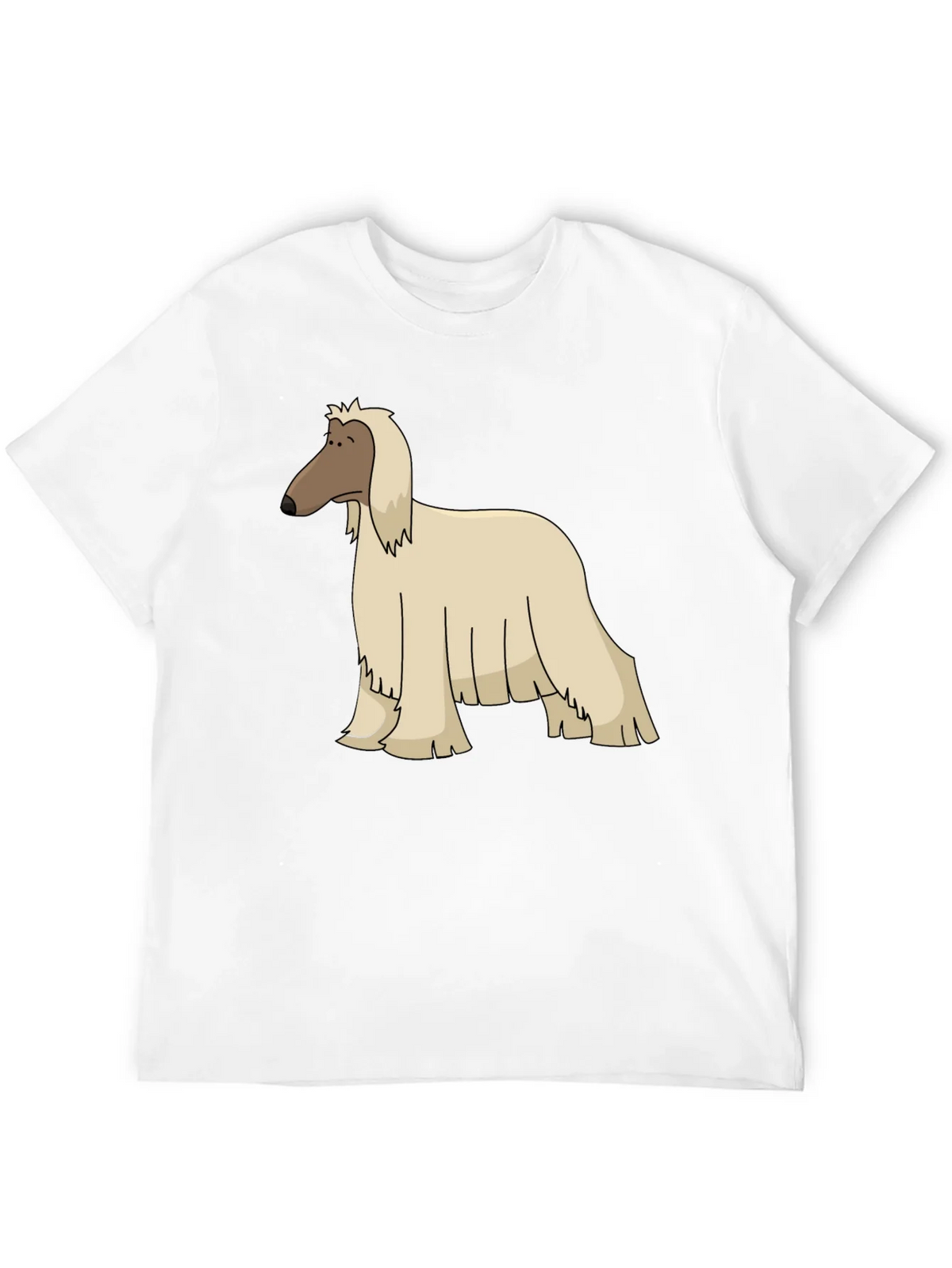 Afghan Hound Cartoon Black T-Shirt product image 11