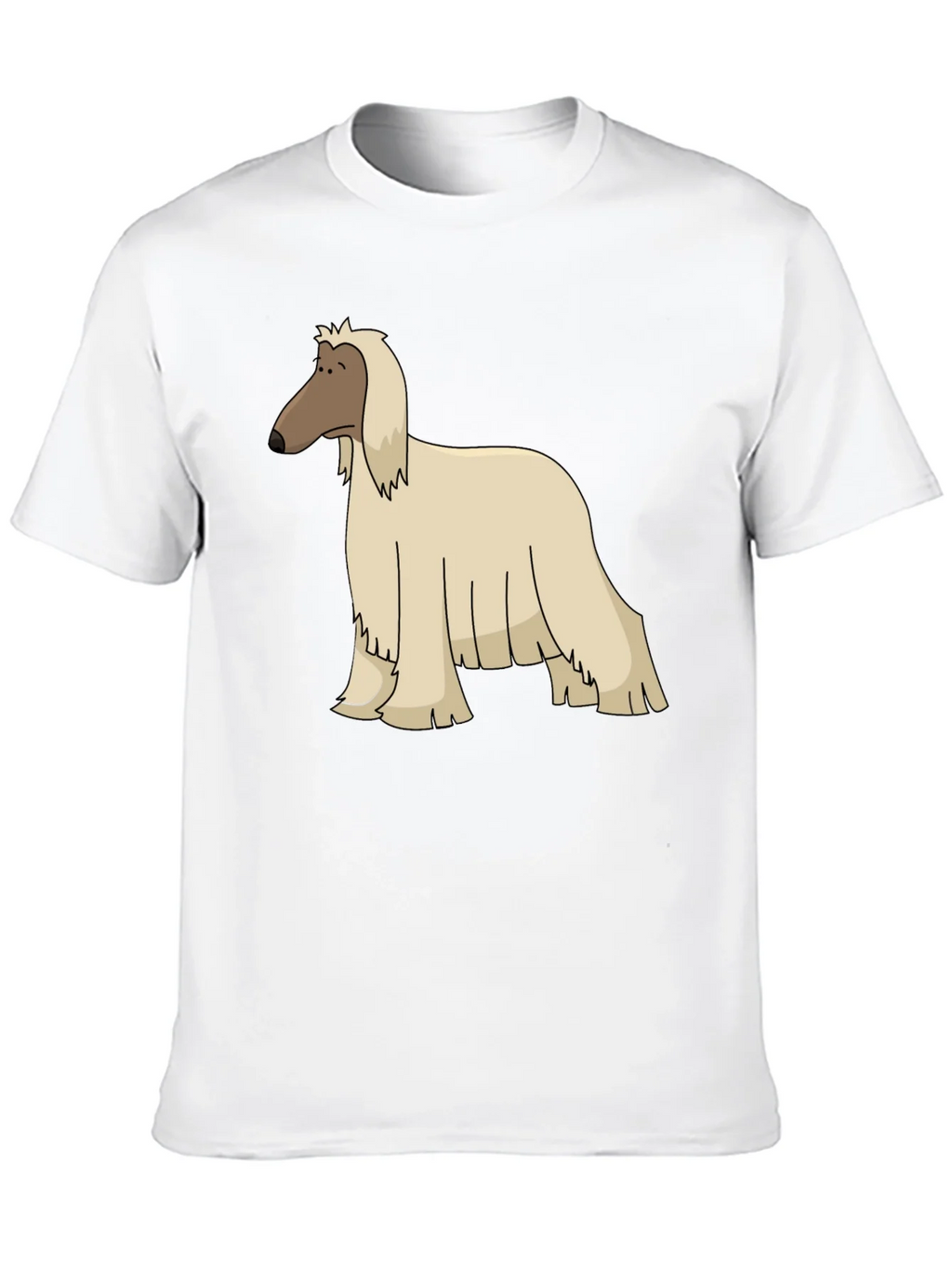 Afghan Hound Cartoon Black T-Shirt product image 9
