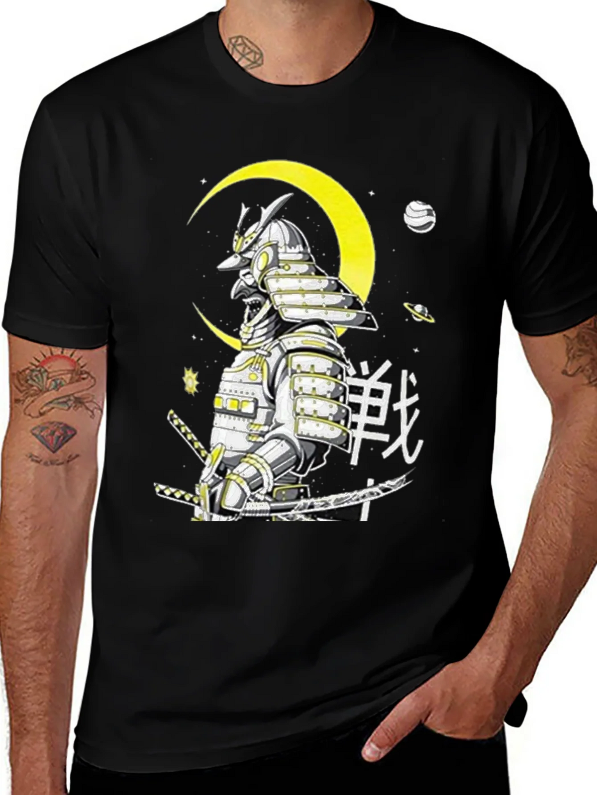 Samurai Warrior Graphic T-Shirt - Unique Japanese Art product image 1