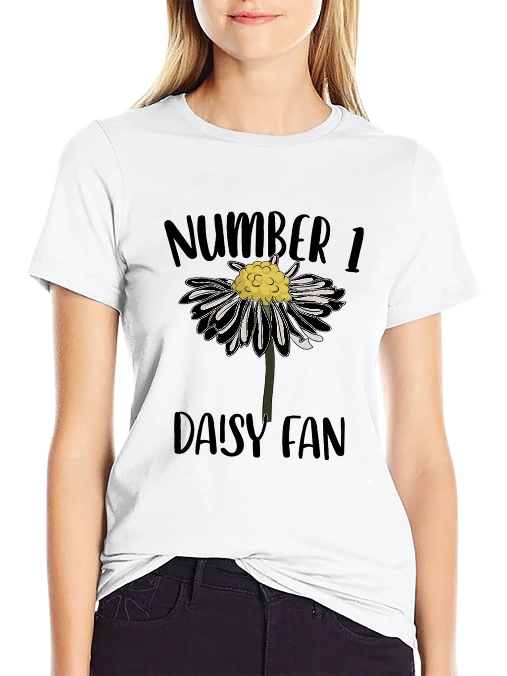 Number 1 Daisy Fan Graphic Tee - Black product image 5