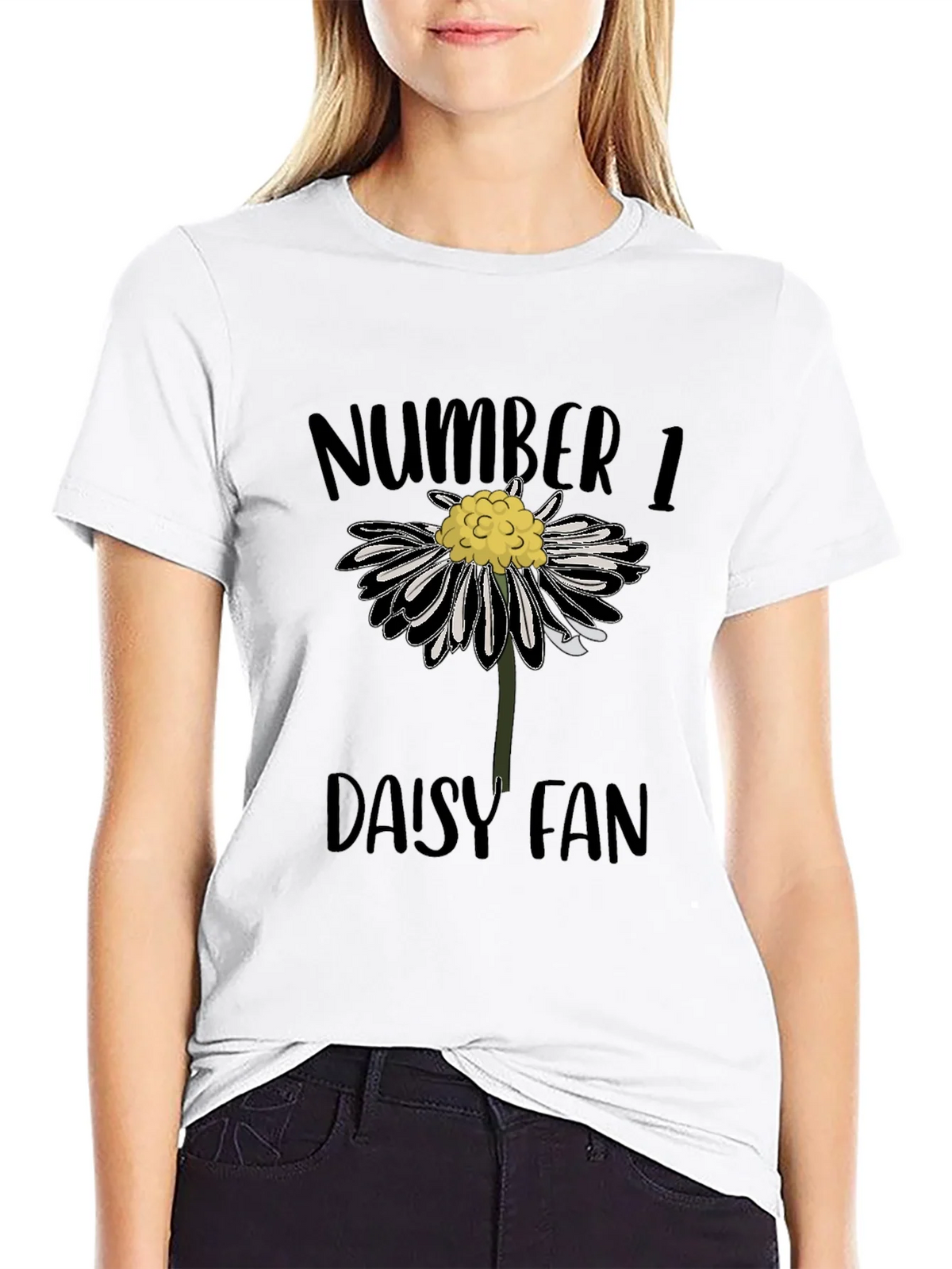 Number 1 Daisy Fan Graphic Tee - Black product image 5