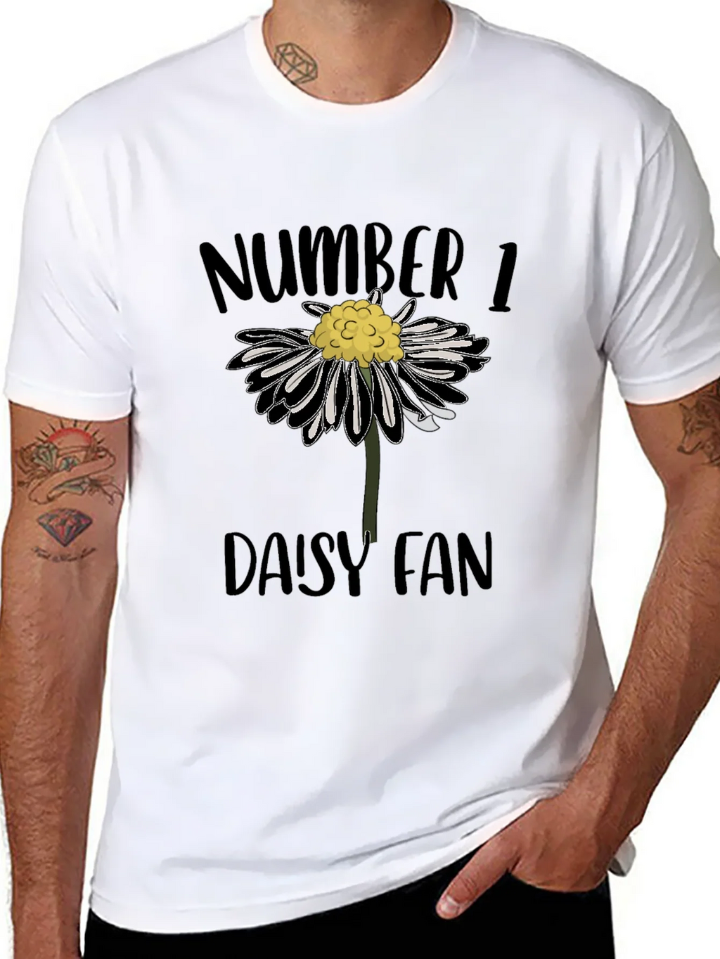 Number 1 Daisy Fan Graphic Tee - Black product image 4