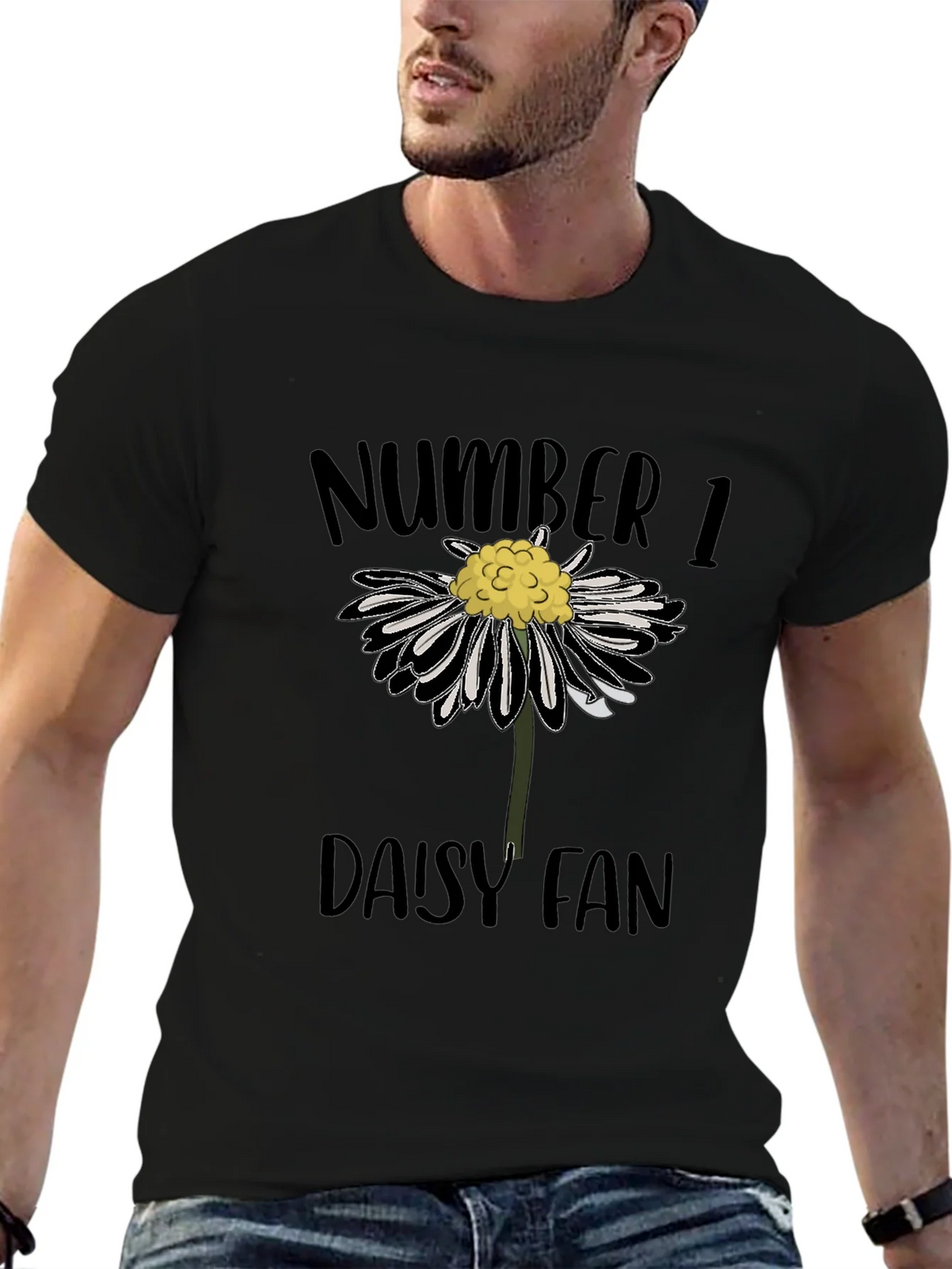 Number 1 Daisy Fan Graphic Tee - Black product image 3