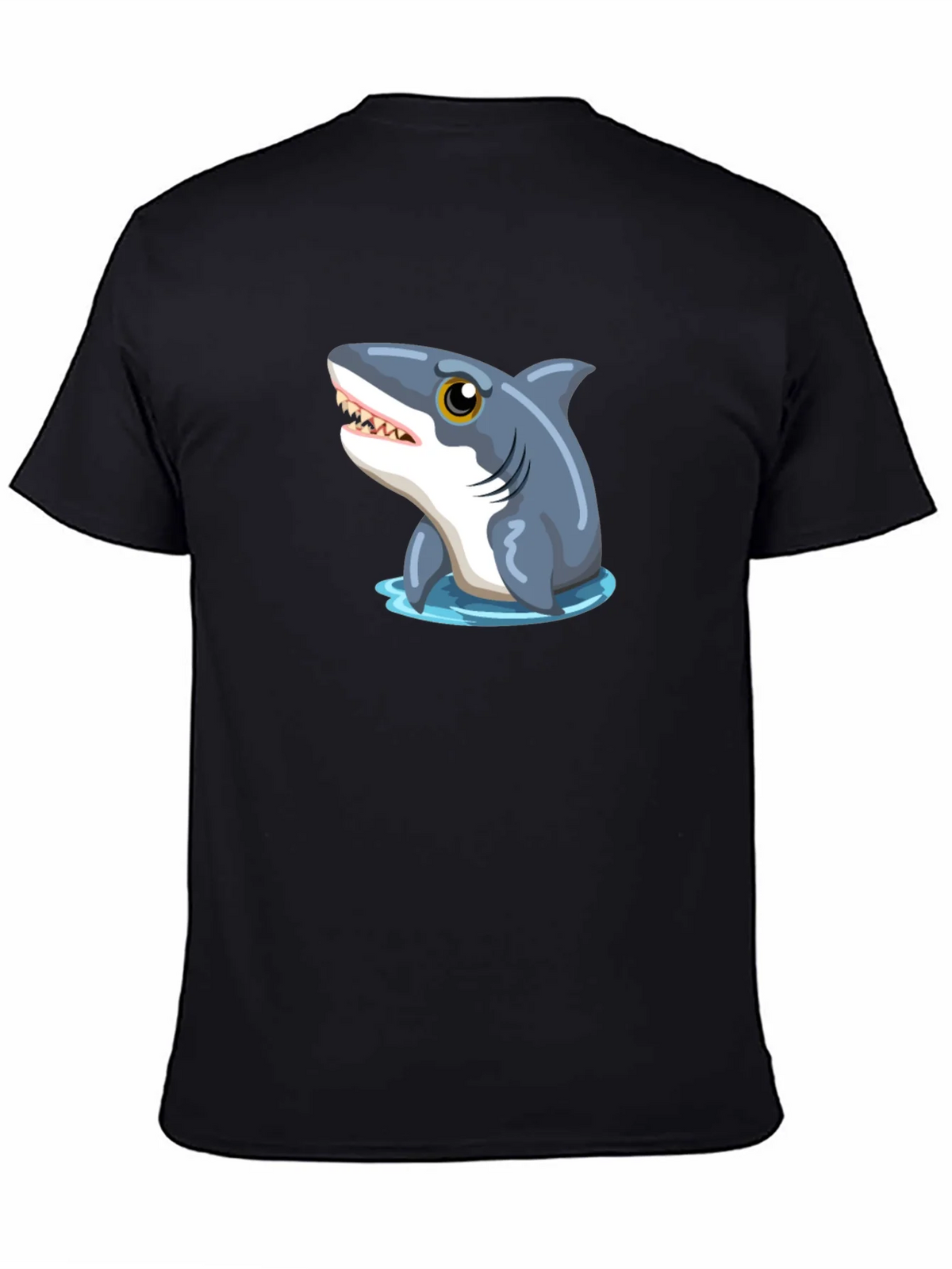Shark Graphic Tee - Black Cotton T-Shirt product image 4