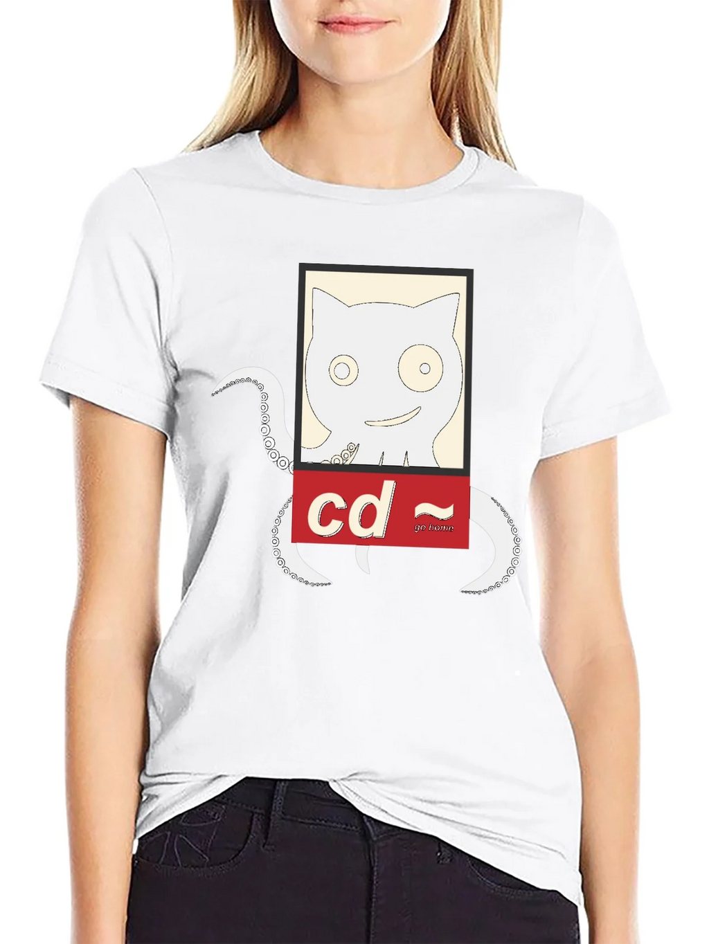Cat-Octopus Linux Command T-Shirt product image 8