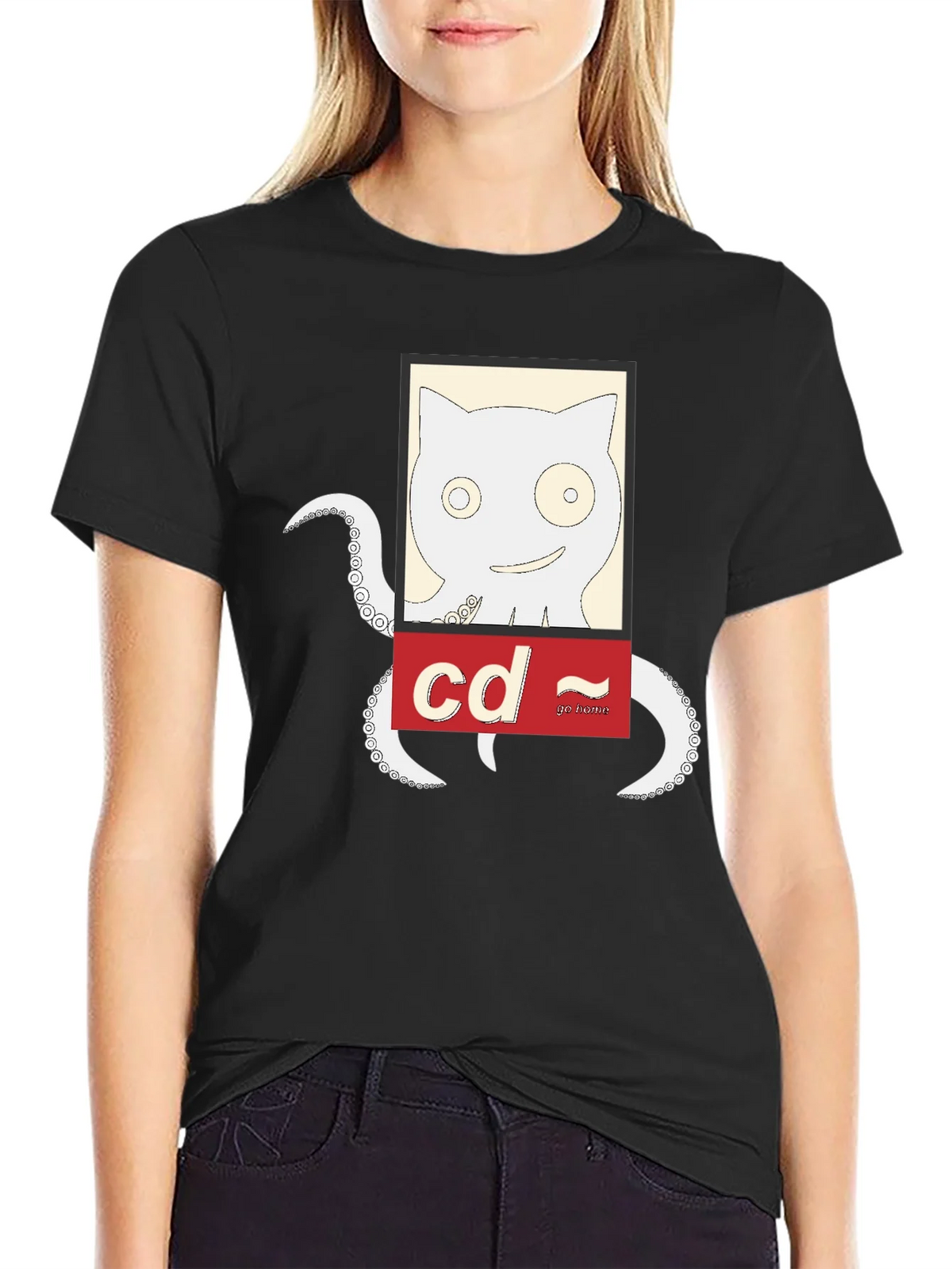 Cat-Octopus Linux Command T-Shirt product image 2