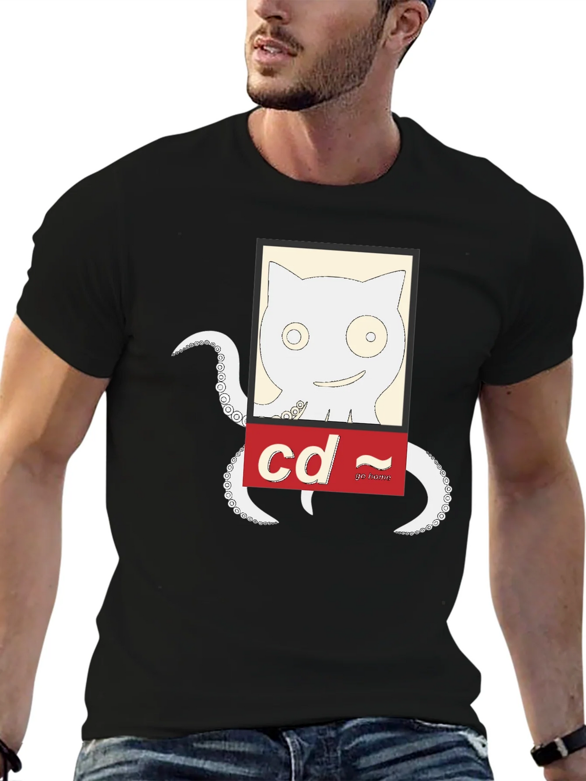 Cat-Octopus Linux Command T-Shirt product image 6