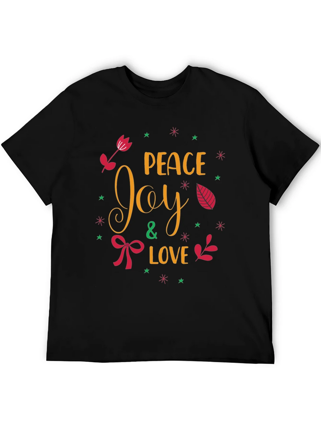 Peace Joy & Love Holiday T-Shirt product image 5