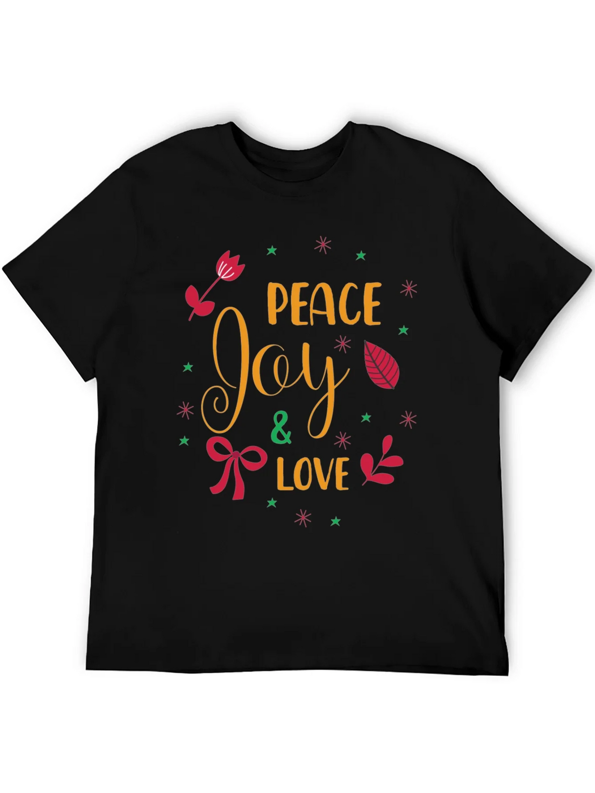Peace Joy & Love Holiday T-Shirt product image 5