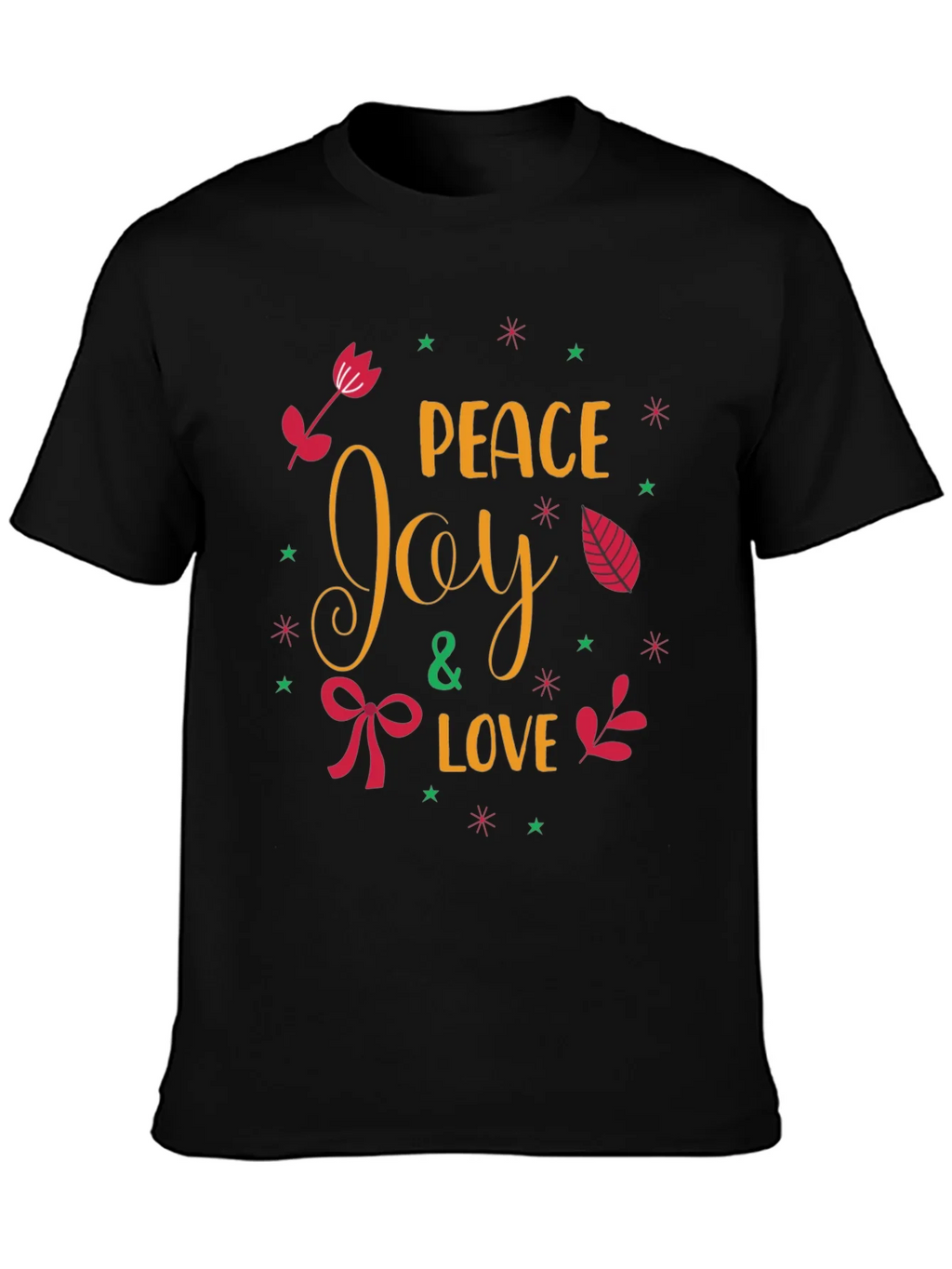 Peace Joy & Love Holiday T-Shirt product image 3