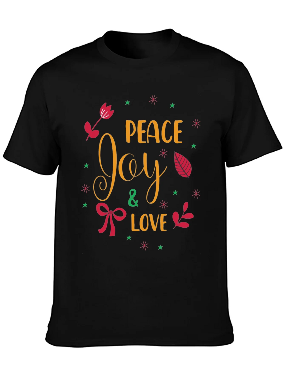 Peace Joy & Love Holiday T-Shirt product image 3