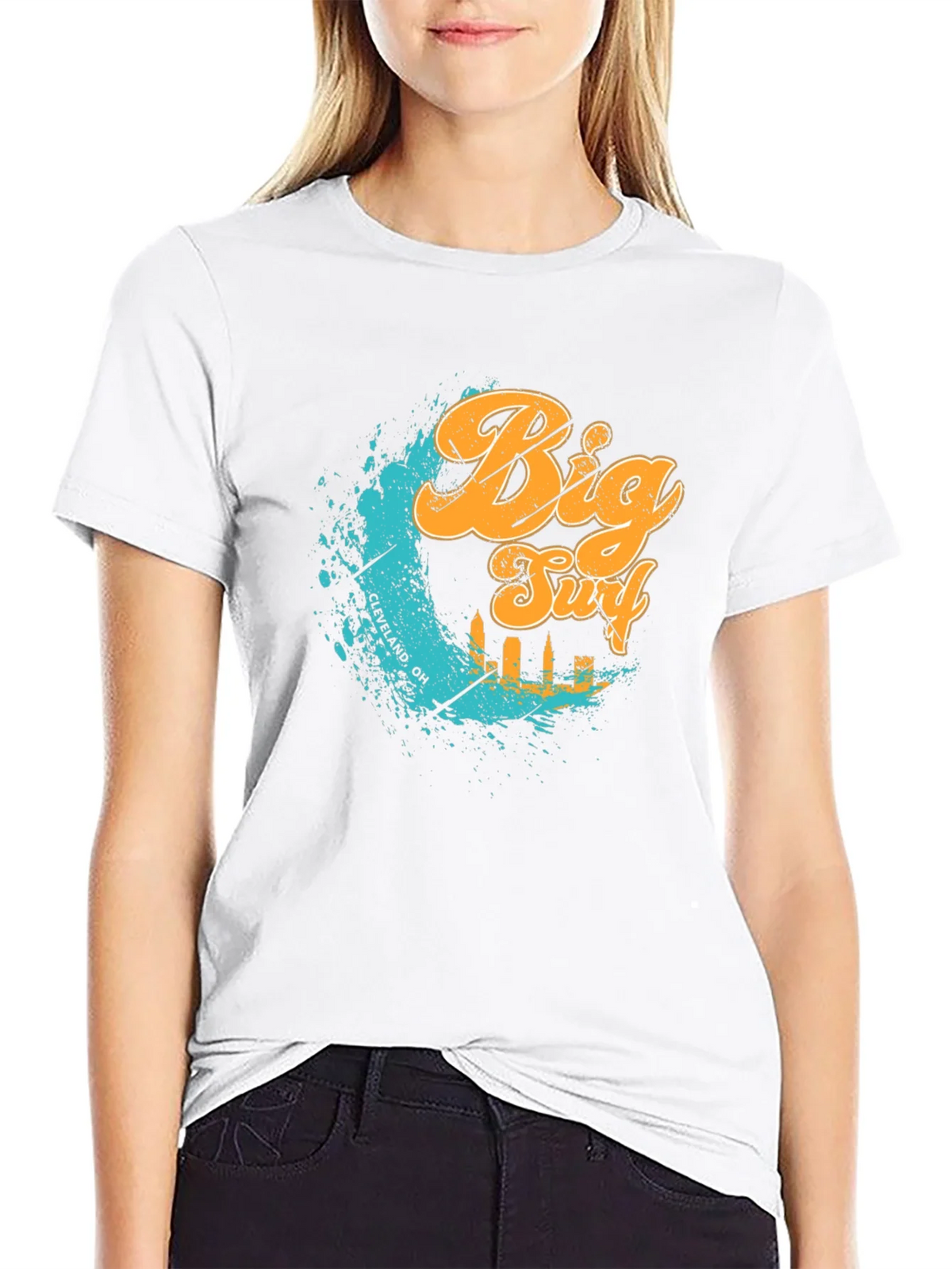 Big Surf Cleveland OH T-Shirt - Black Graphic Tee product image 8