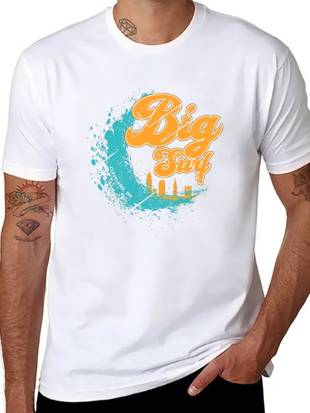 Big Surf Cleveland OH T-Shirt - Black Graphic Tee product image 7