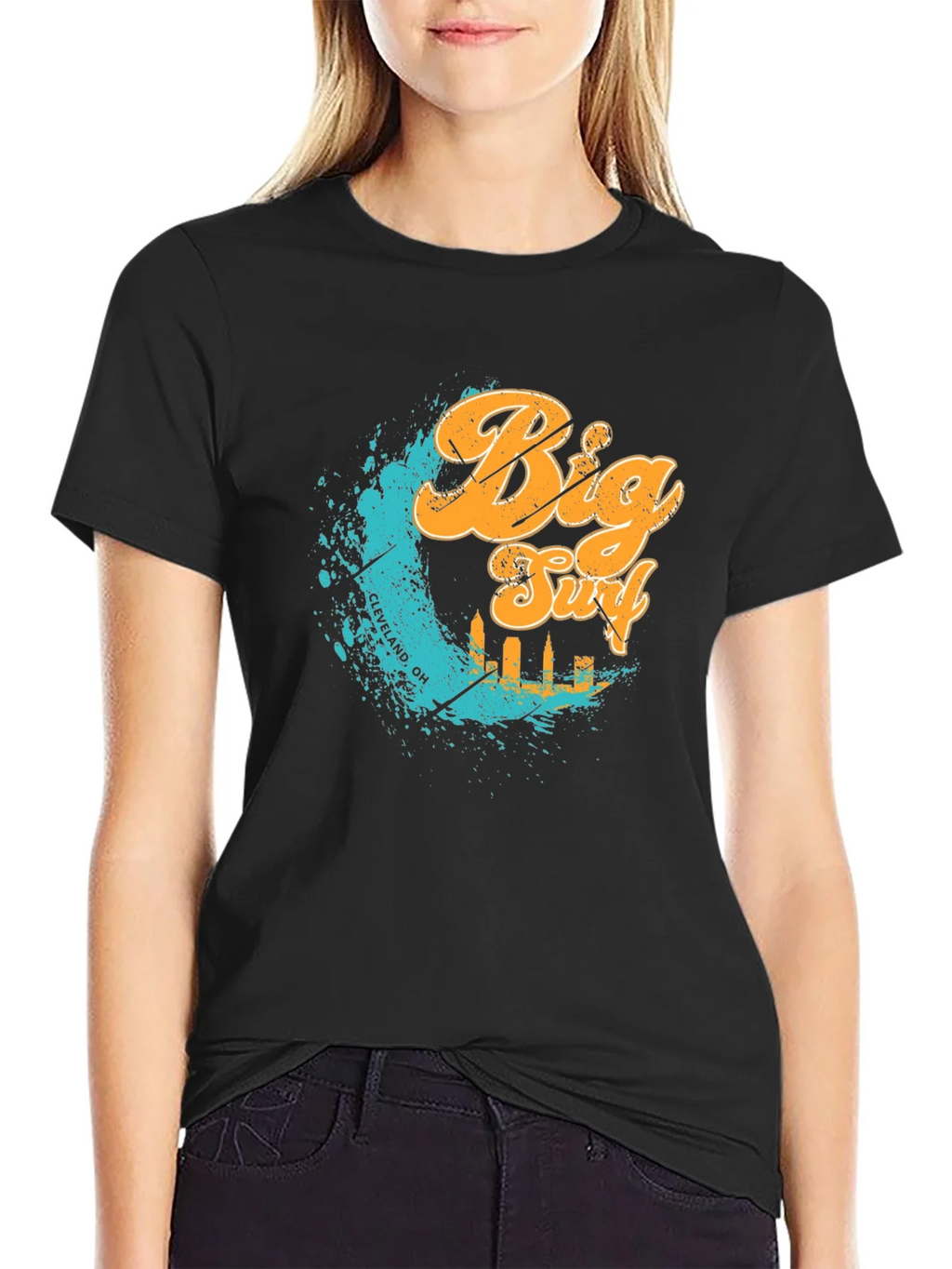 Big Surf Cleveland OH T-Shirt - Black Graphic Tee product image 2