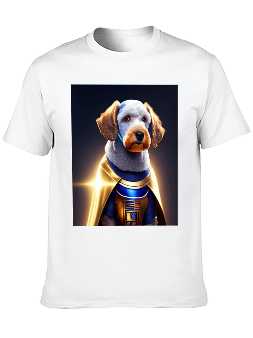 Dog Dressed as R2-D2 on Black T-Shirt product image 9