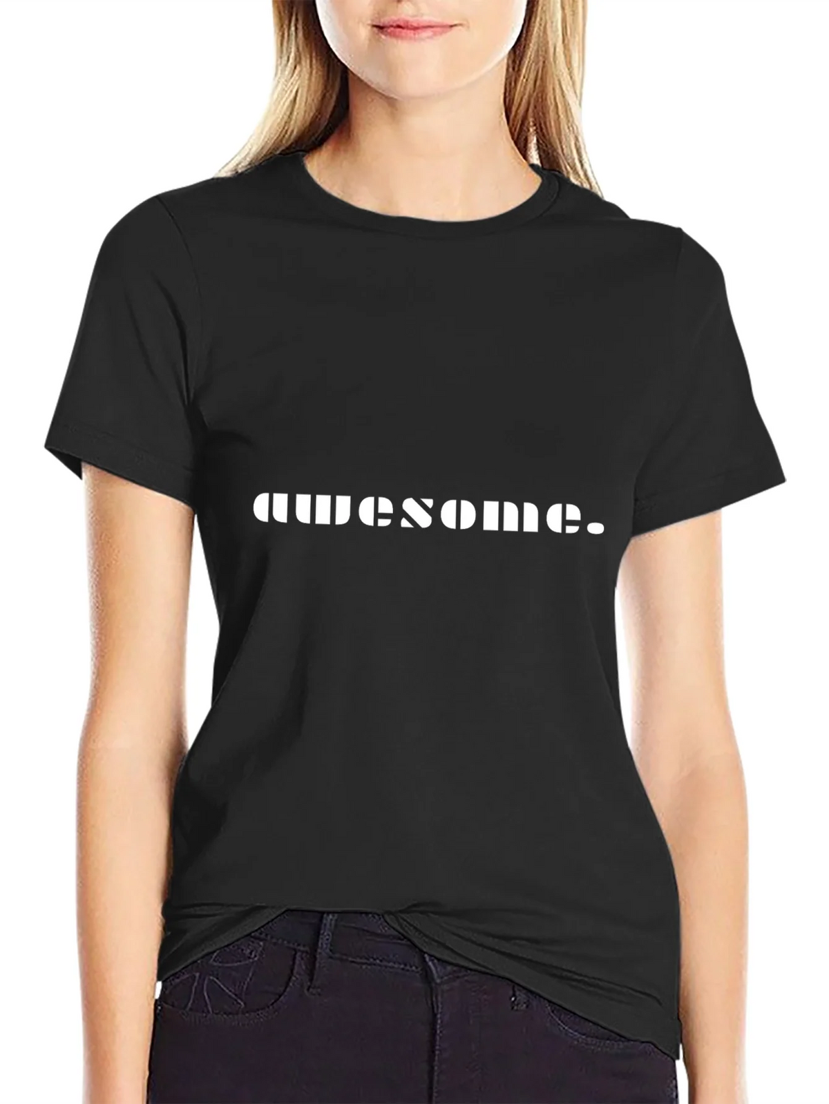Awesome Graphic T-Shirt - Black Crew Neck Tee product image 2