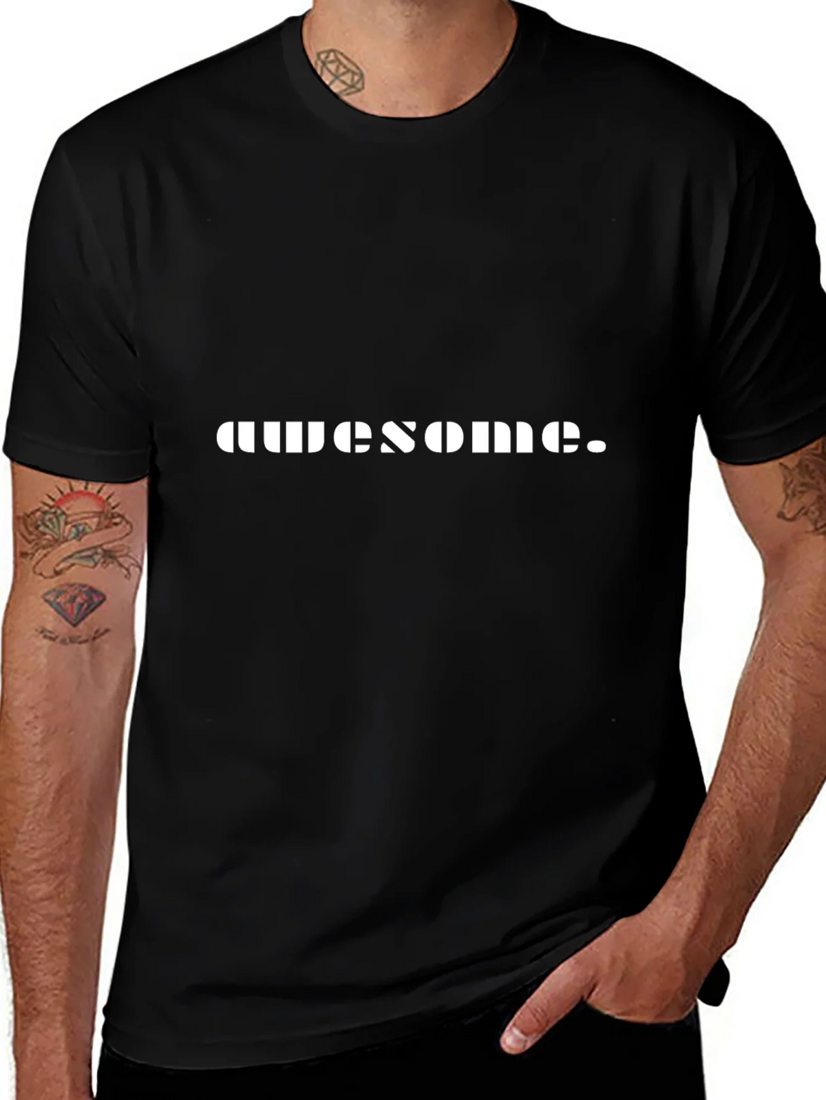 Awesome Graphic T-Shirt - Black Crew Neck Tee product image 1