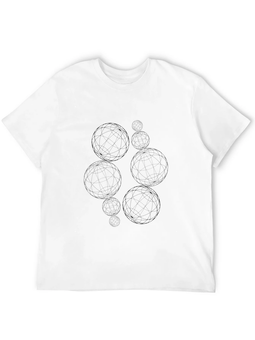 Abstract Sphere Graphic Tee - Modern Black T-Shirt product image 11
