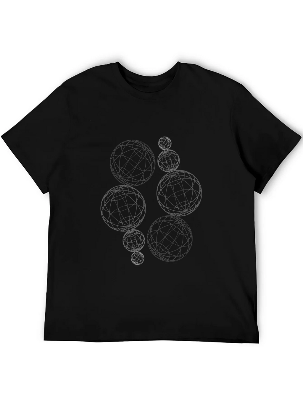 Abstract Sphere Graphic Tee - Modern Black T-Shirt product image 5