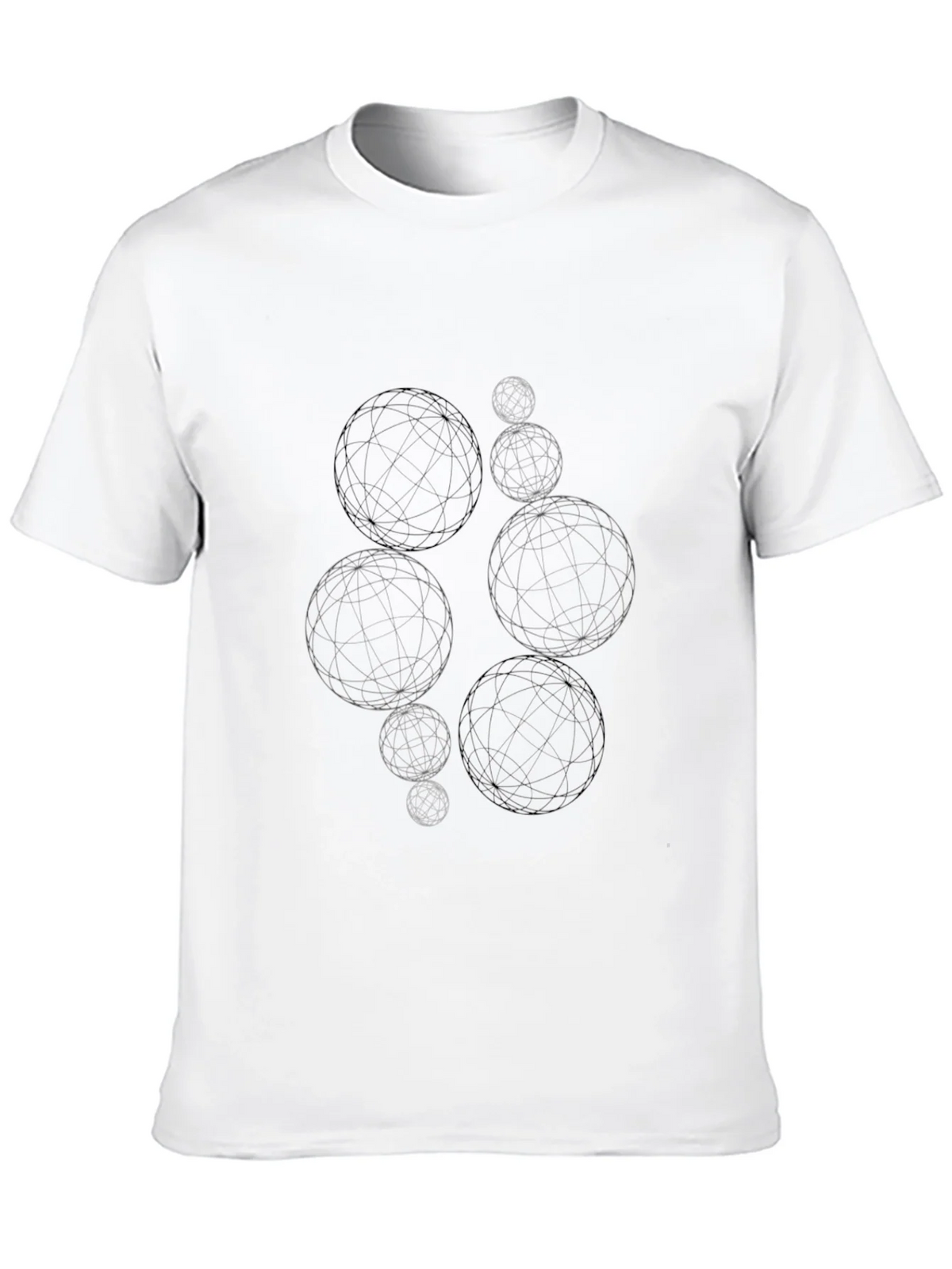 Abstract Sphere Graphic Tee - Modern Black T-Shirt product image 9