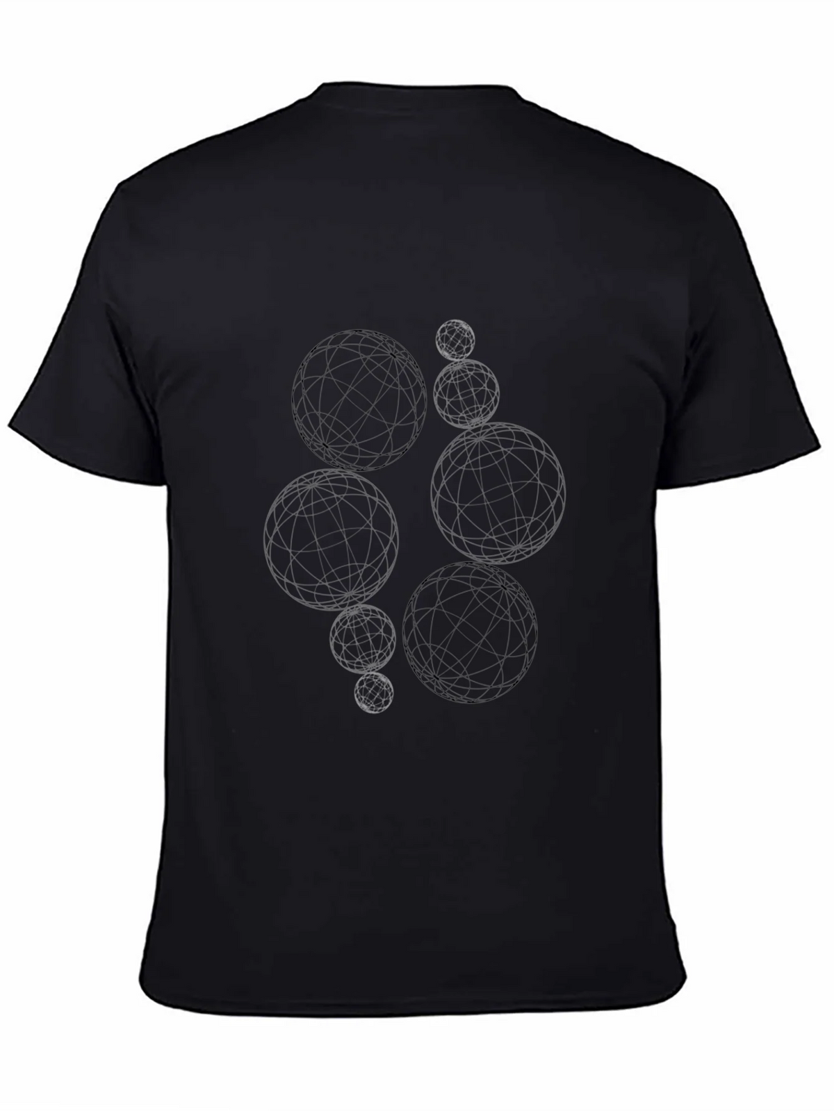 Abstract Sphere Graphic Tee - Modern Black T-Shirt product image 4