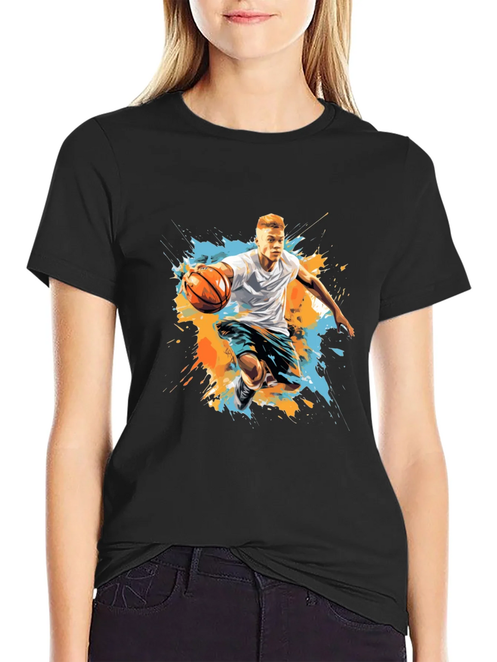Basketball Player Graphic Tee - Trendy Sportswear product image 2
