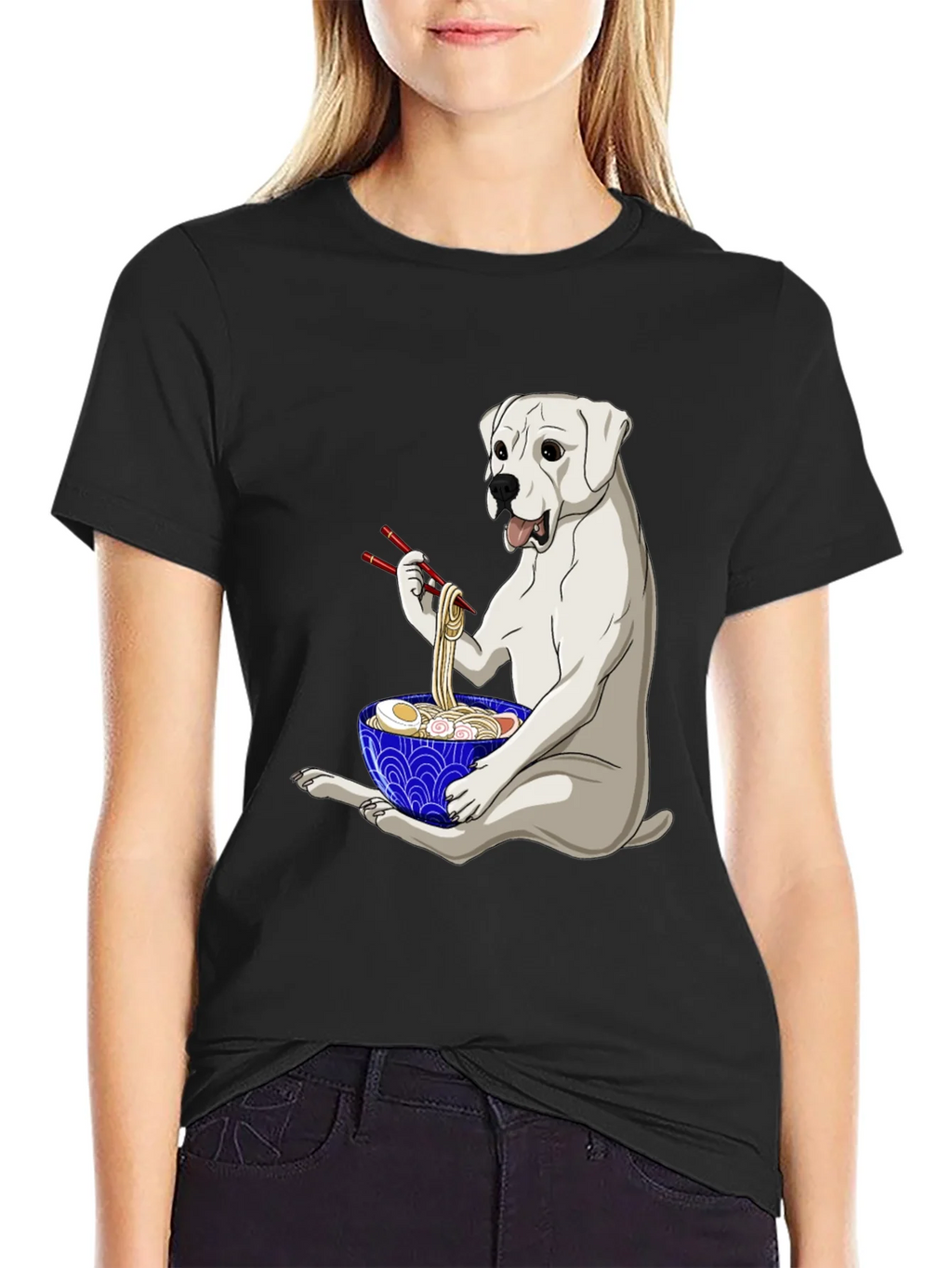 Dog Eating Ramen T-Shirt product image 1