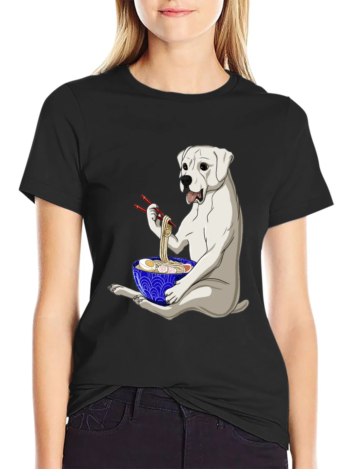 Dog Eating Ramen T-Shirt product image 1