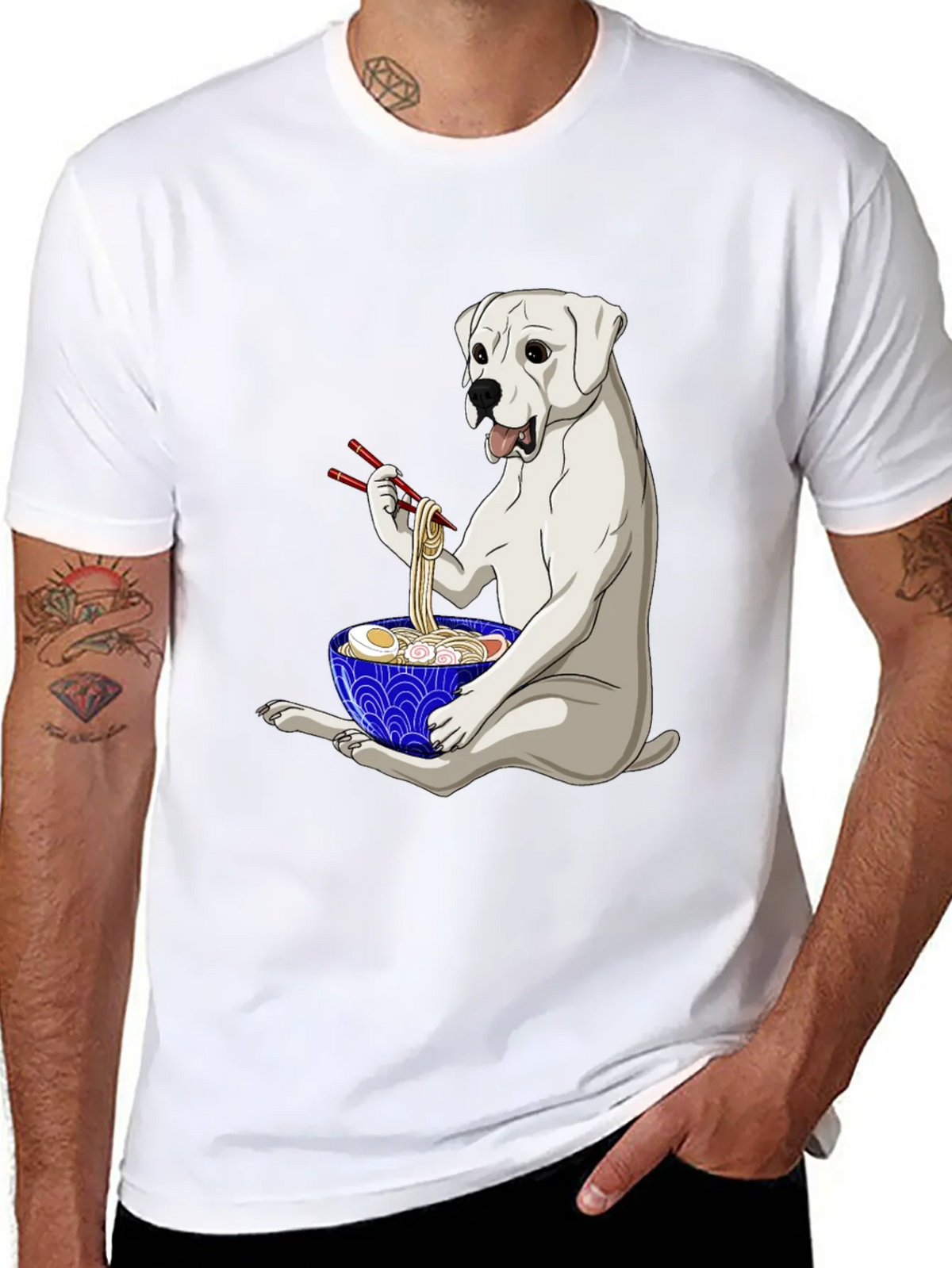 Dog Eating Ramen T-Shirt product image 5