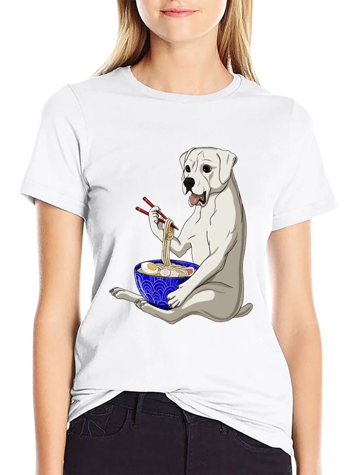 Dog Eating Ramen T-Shirt product image 6