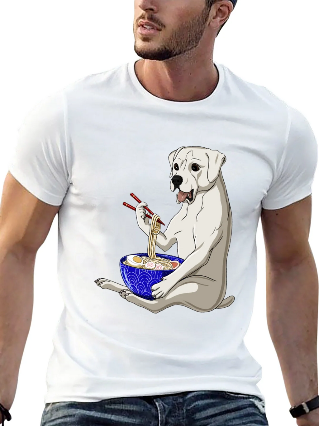 Dog Eating Ramen T-Shirt product image 8
