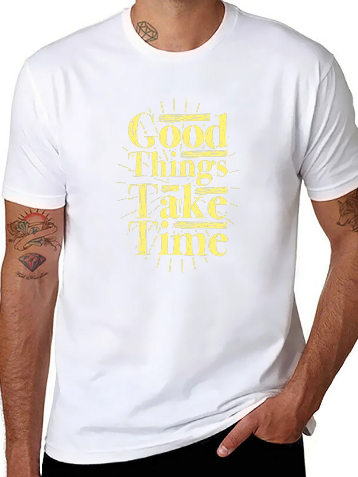 Good Things Take Time Black Graphic Tee product image 7