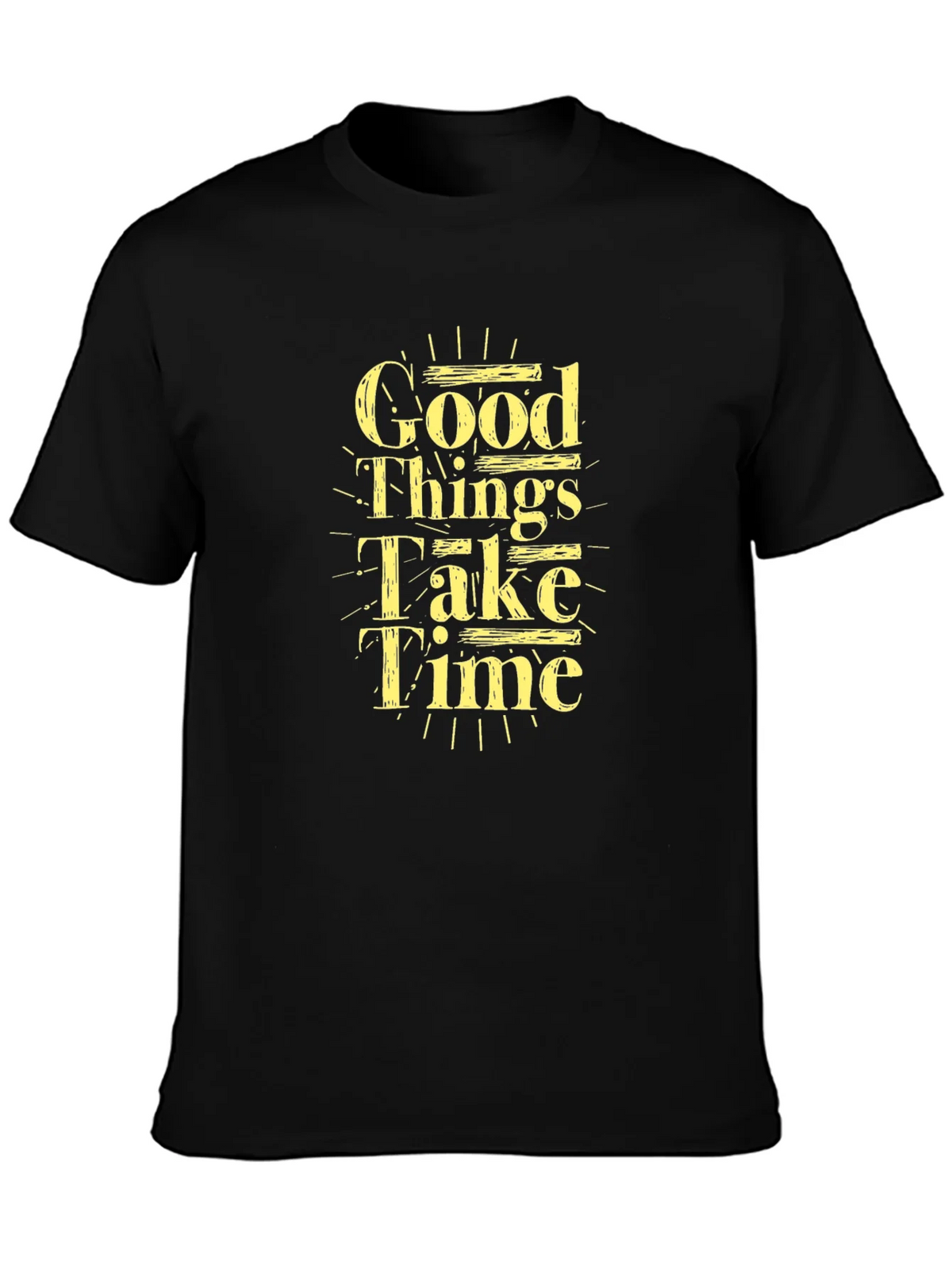 Good Things Take Time Black Graphic Tee product image 3
