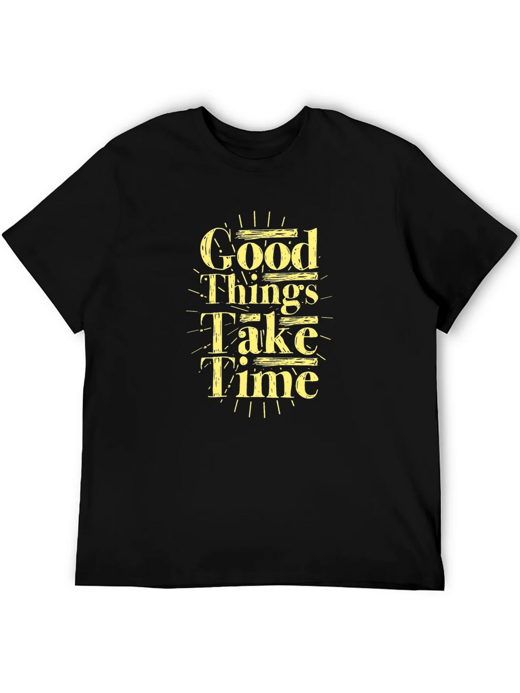 Good Things Take Time Black Graphic Tee product image 5