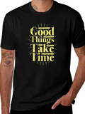 Good Things Take Time Black Graphic Tee product image 1